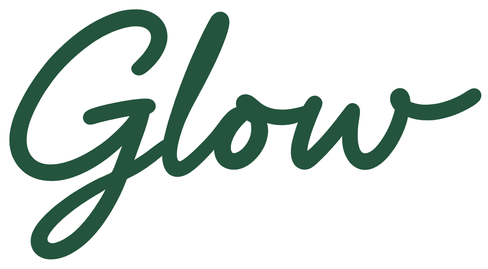 绿色手写花体 Glow 标志